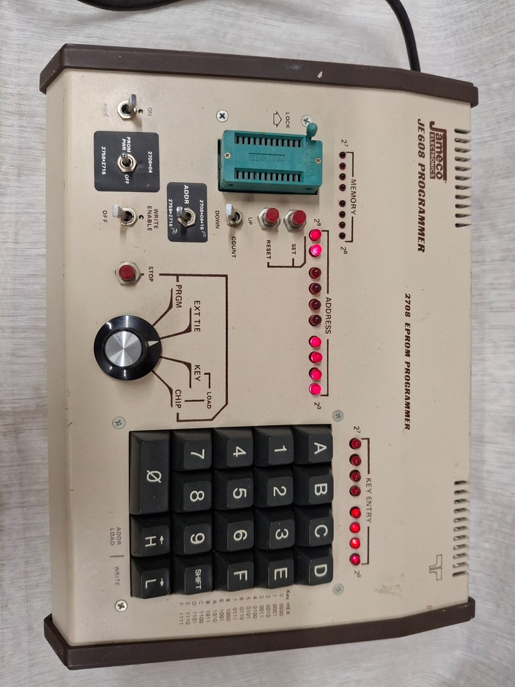Jameco Electronics JE 608 Programmer 2708 Eprom Programmer Untested Powers On