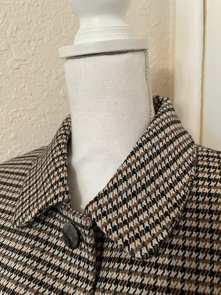 NWT Anne Klein Classic Houndstooth Short Blazer Size Medium