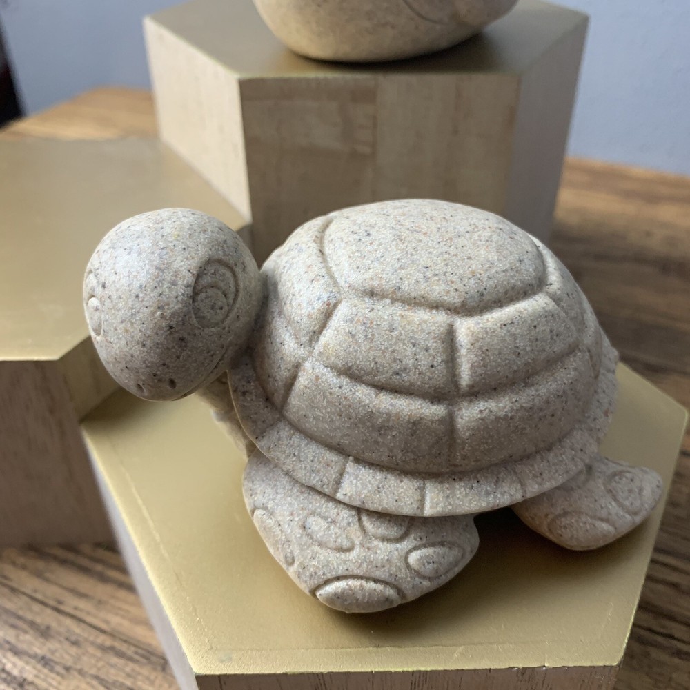 Vintage Resin Turtle And Narwhale