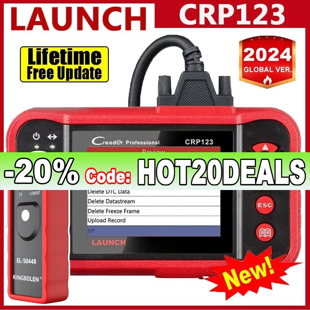 2024 LAUNCH CRP123 OBD2 Scanner Check Engine ABS SRS Code Reader Diagnostic Tool