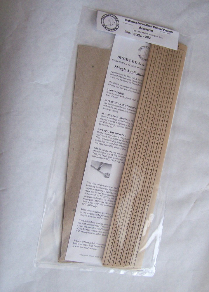 HO SCALE Laser Cut Roofing Shingles