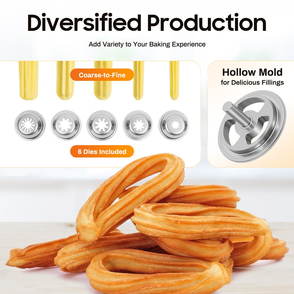 Vertical Manual Spanish Donuts Churrera Churros Commercial Machine Maker 5L