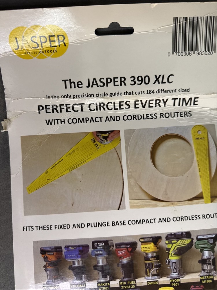 Jasper XL Large Circle Guide For Compact & Cordless Routers
