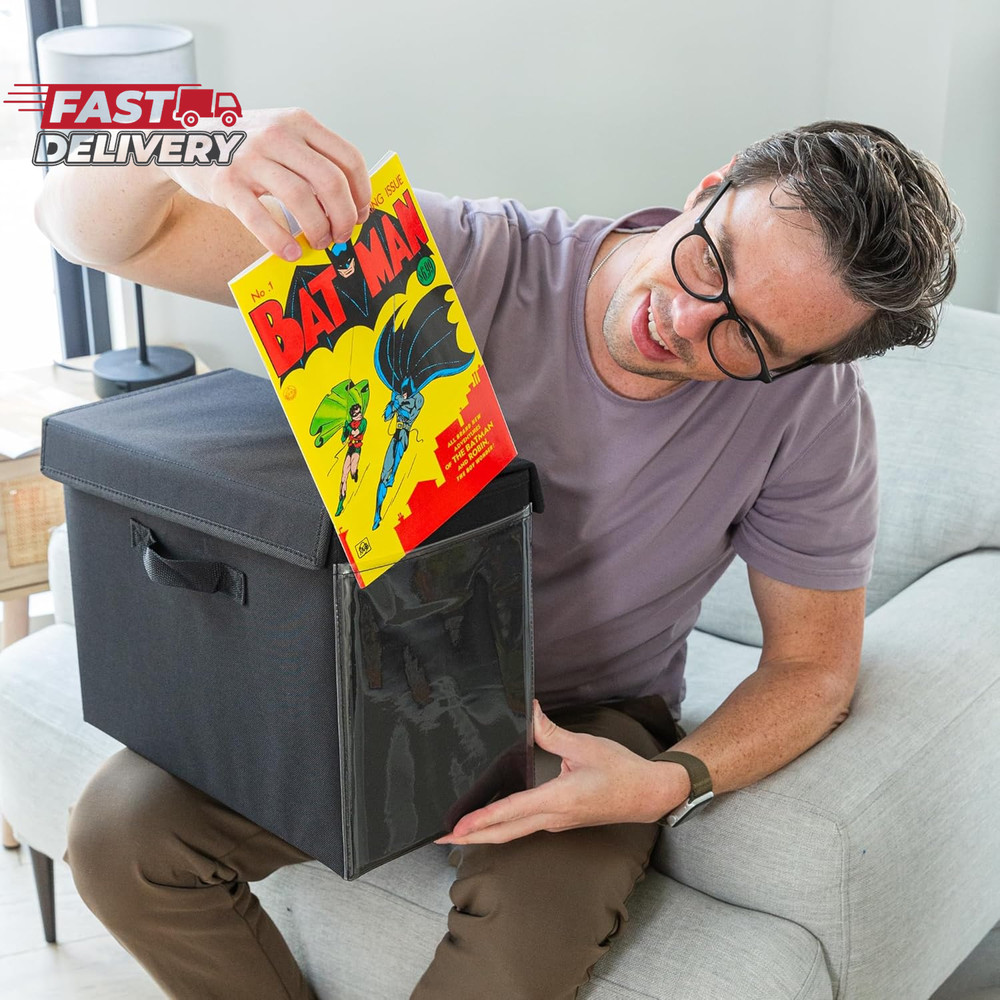 Comic Book Storage Box with Comic Book Display Window [Patent Pending]…