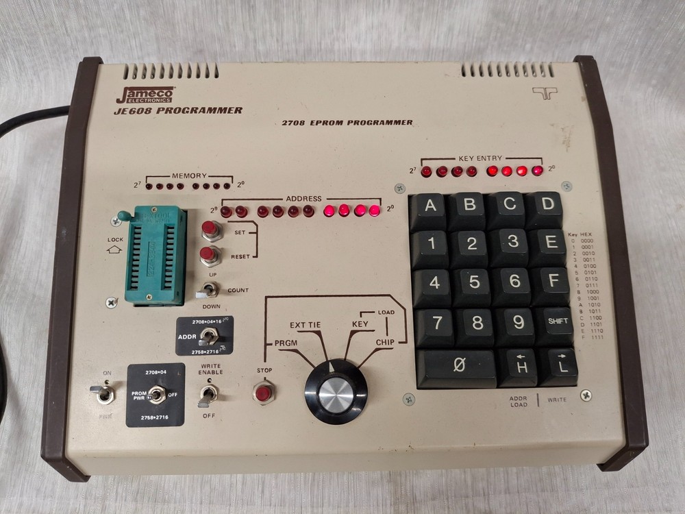 Jameco Electronics JE 608 Programmer 2708 Eprom Programmer Untested Powers On