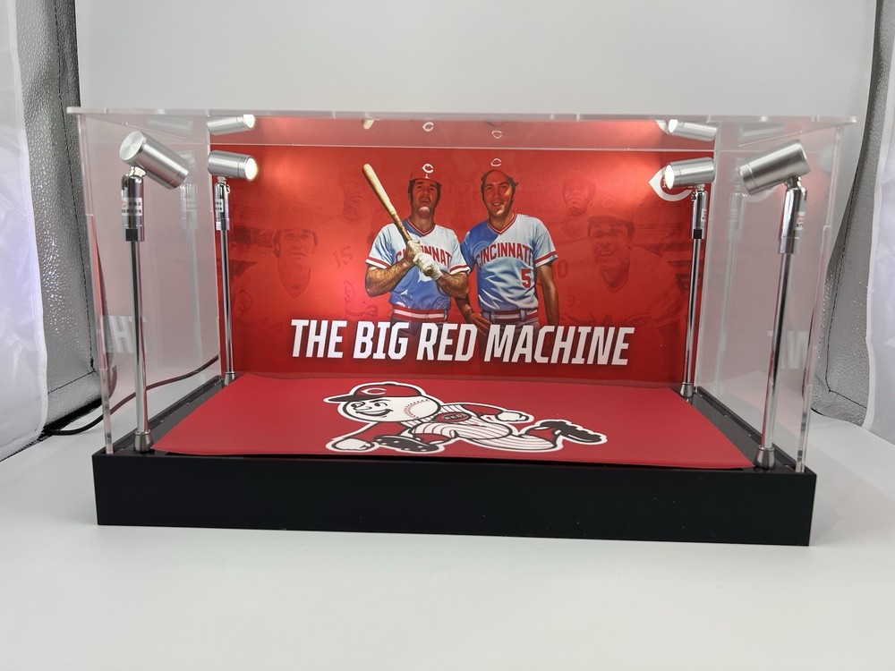 The Big Red Machine - Reds - Custom 2-3 Card PSA Display Case W/ LED Lights