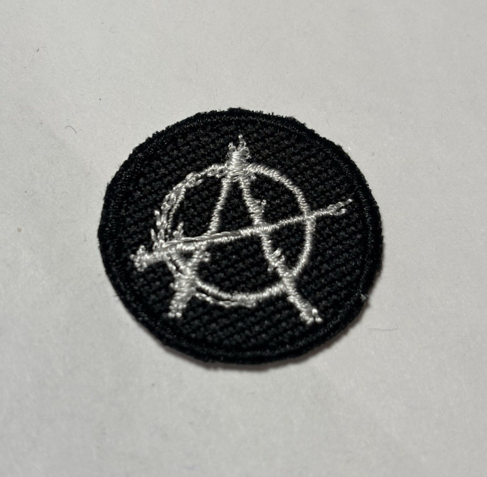 Anarchy MINI Iron-On/Sew-On Embroidered Patch Cobweb Patch