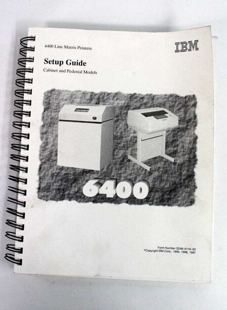 IBM 6400 Line Matrix Printers Setup Guide S246-0116-02 MN951