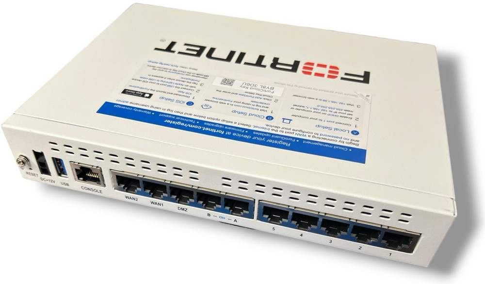 Fortinet FortiGate-60F Network Security Firewall - FACTORY RESET + NO AC ADAPTER