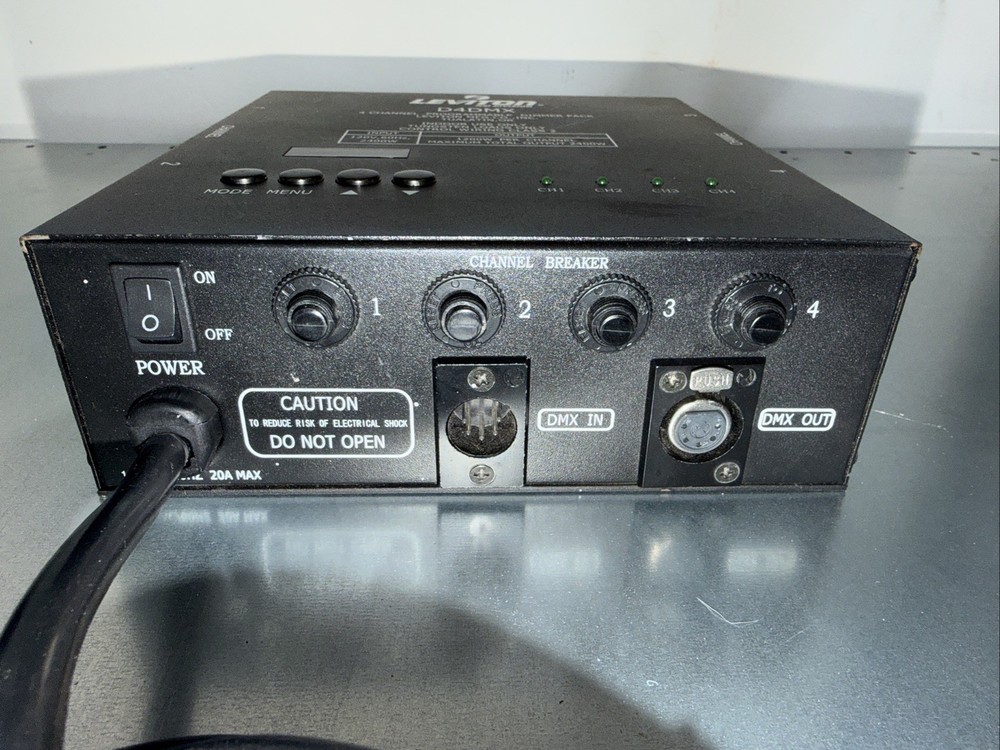 Leviton NSI D4DMX 4 Channel Programmable Dimmer Pack - TESTED