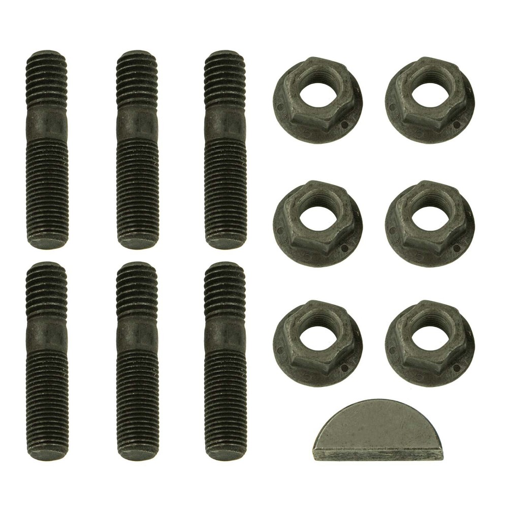 6 BOLT PTO STUD KIT - REMOTE SHAFT - STUDS NUTS WOODRUFF KEY