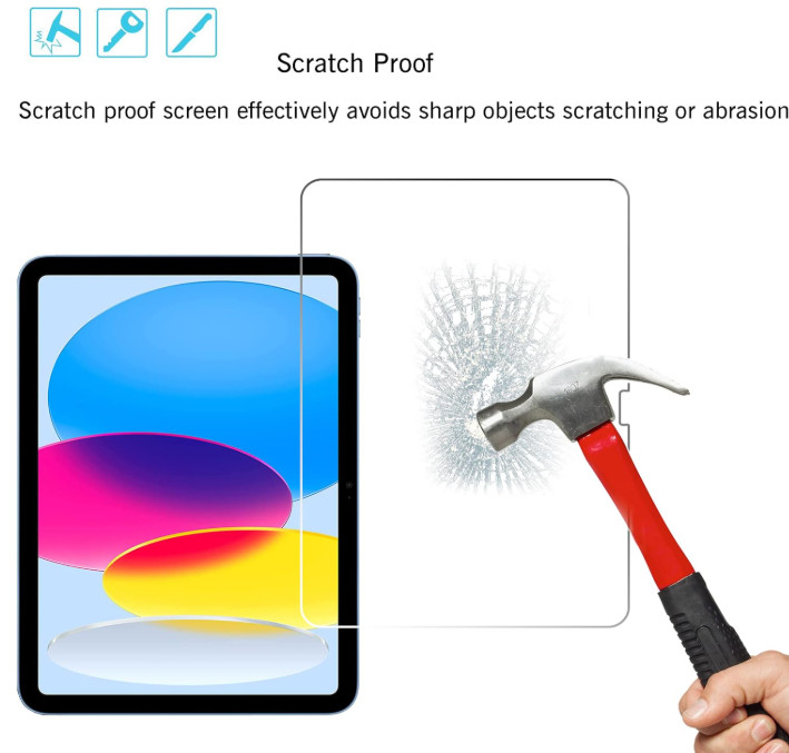 Ailun iPad 11"/10.9" Tempered Glass Screen Protector, 2 Pack, Case Friendly