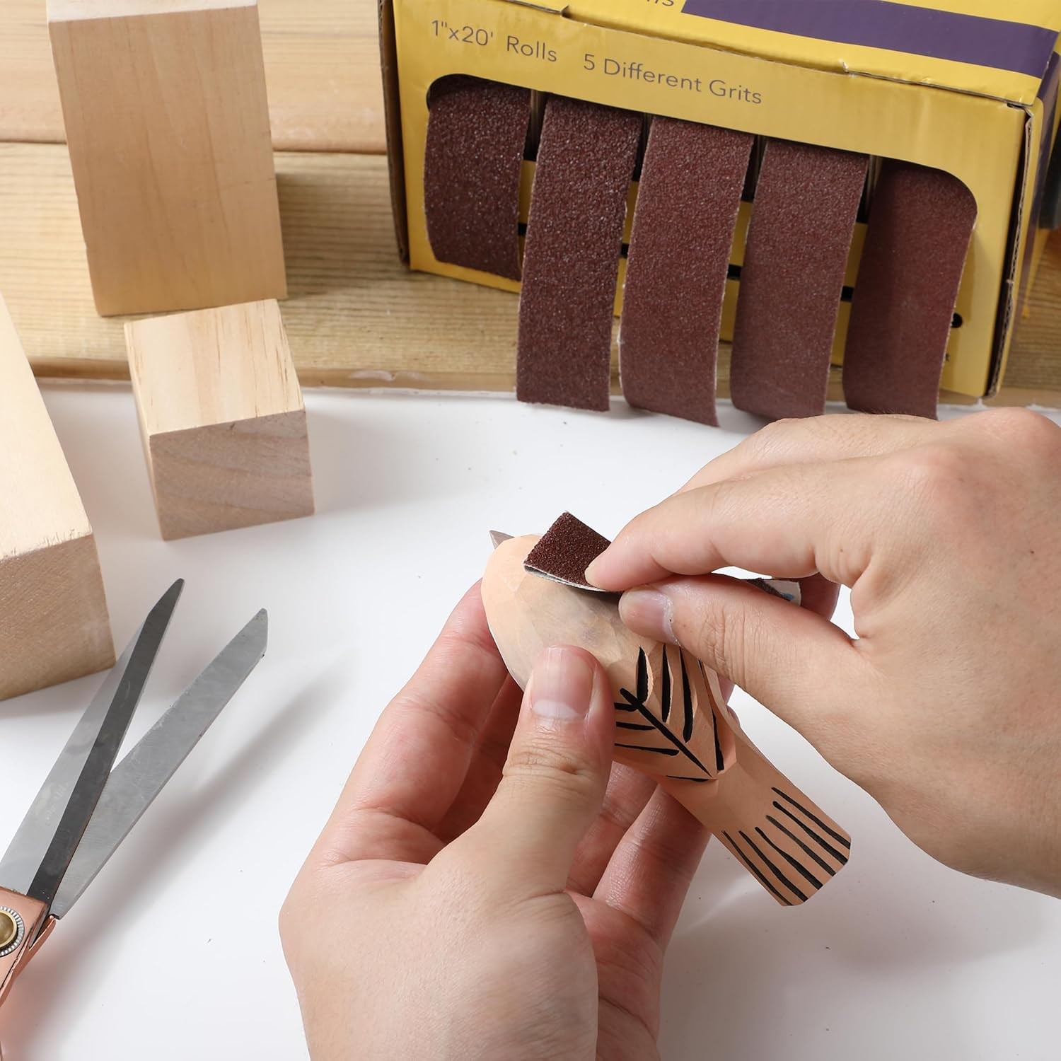 Emery Cloth Roll 1" x 26 Ft 150/240/320/400/600 Grit Abrasive Sandpaper Roll
