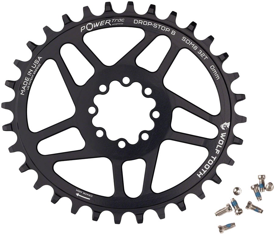 Wolf Tooth Elliptical Direct Mount Chainring - 32t, SRAM Direct Mount,