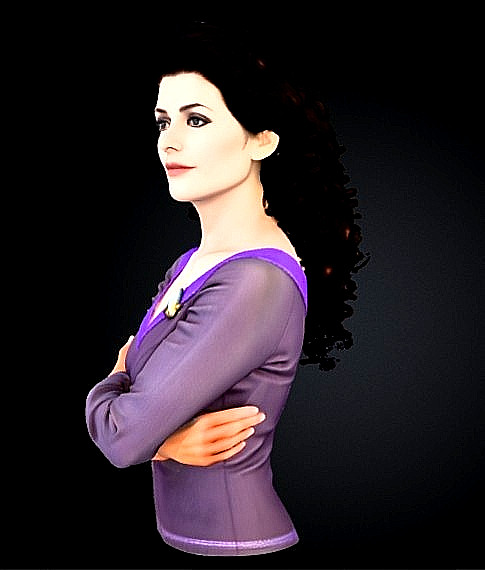 Deanna Troi bust replica Resin Print , 6" tall Solid, Star Trek