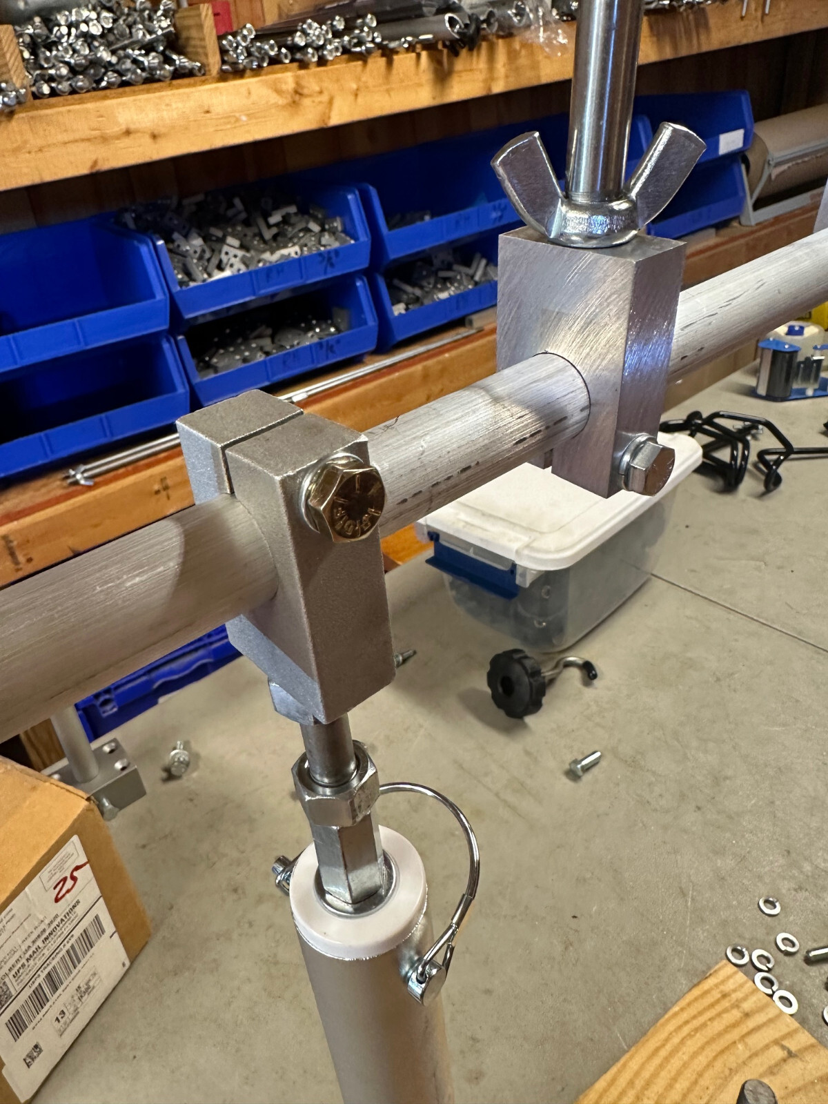 36"T-Bar seat pedestal Fully Adjustable with 6 / 1/2 " Dual Angle Rod Holders