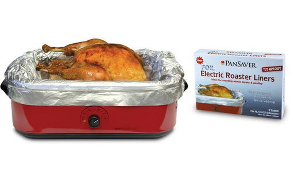Pansaver Foil Electric Roaster Liners, 3 Box Bundle (6 Liners for Roasters). ...