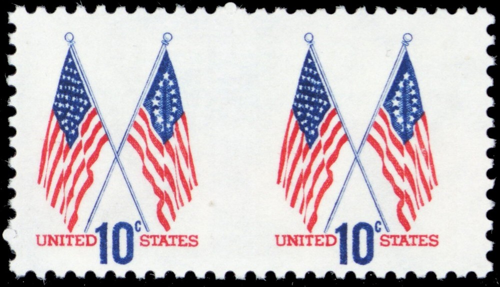 1509a, Mint NH 10¢ Flag Imperforate Between Error Pair - Stuart Katz