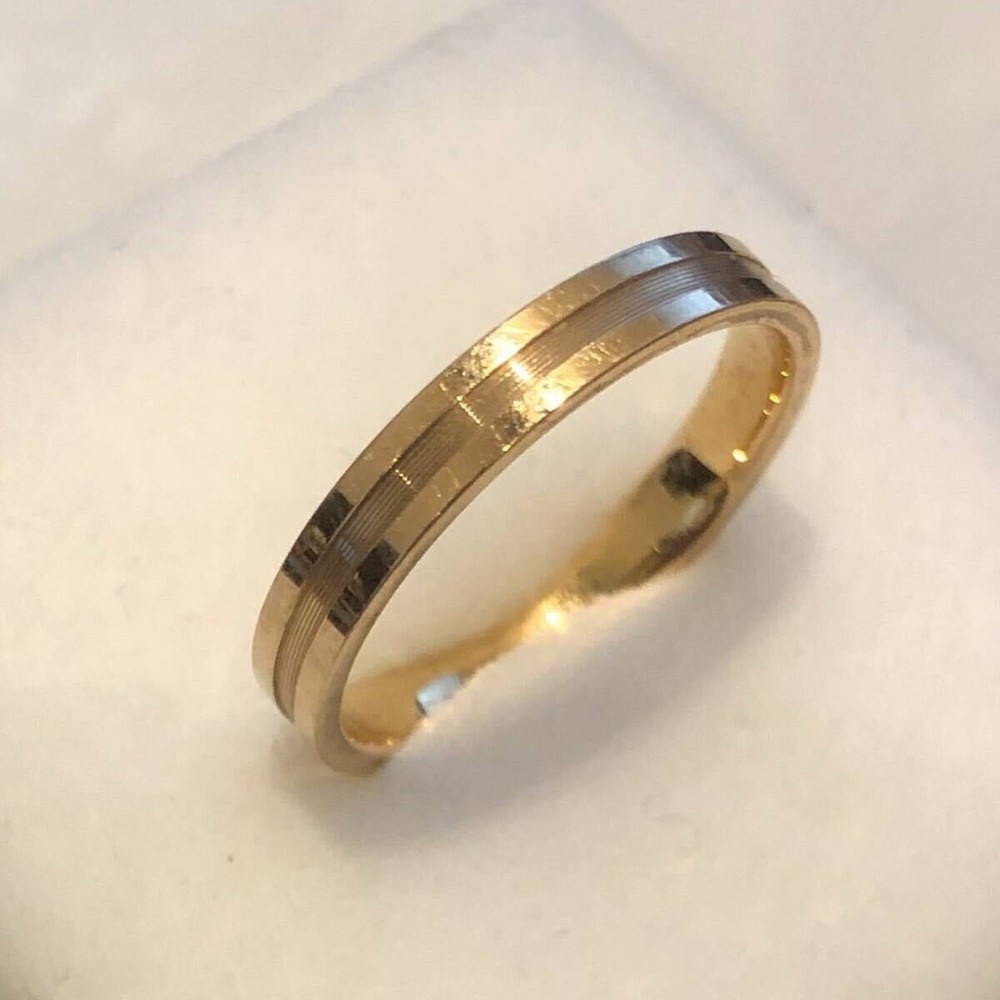 K18 Simple Middle Line Gold Ring 2216K2512