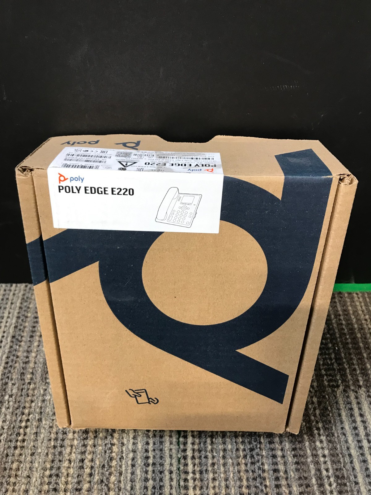 Poly Edge E220 2.5-in Color Display 16-Line Desktop VoIP Phone