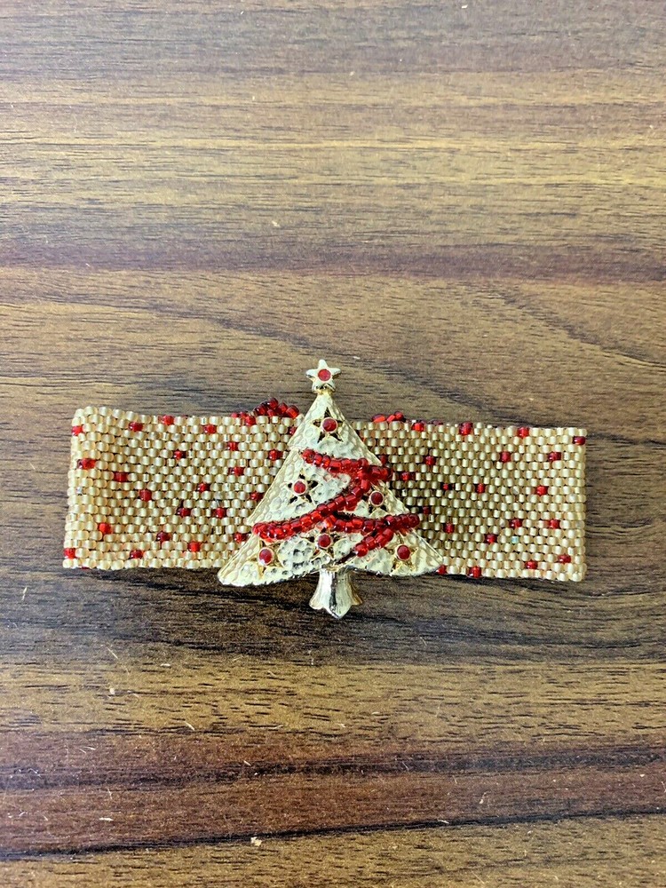 Handmade Timeless Beaded Tree Christmas Bracelet