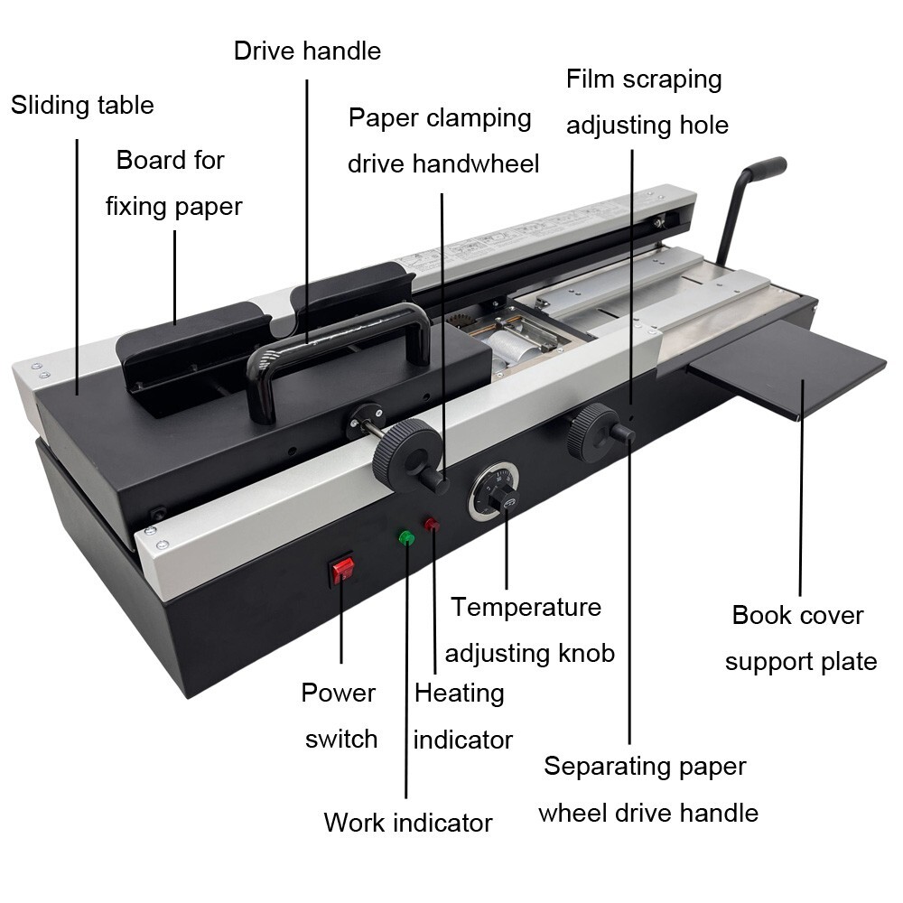 A4 Double Roll Applicator Desktop Hot Melt Glue Binding Machine Hot Glue Binder