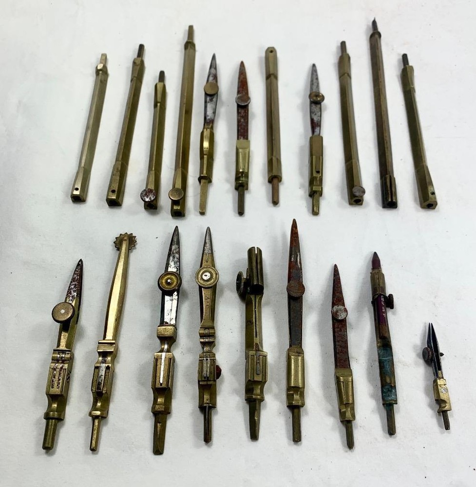 various DRAWING instrument items antique collection spares
