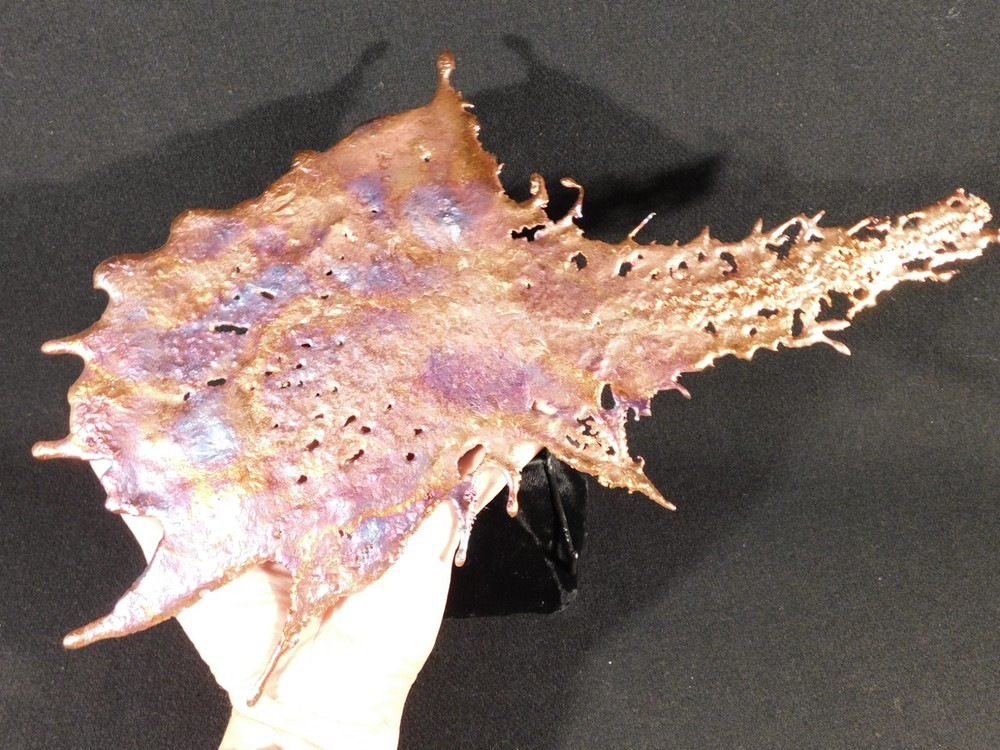 BIG! Bright Solid Solid COPPER Splash ART Sculpture Arizona 490gr