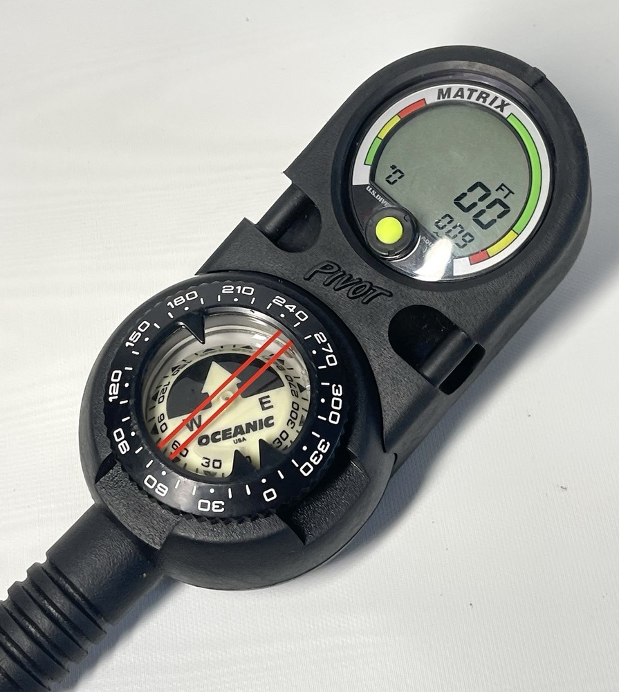 ScubaPro MK2 R190 Scuba Regulator, US Divers Pivot Console W/Matrix Computer EUC