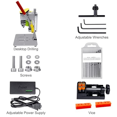 Mini Drill Press, Benchtop Drill Press, Portable Electric Drilling A-Regular