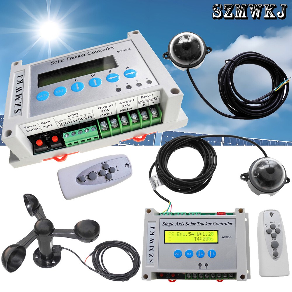 Solar Tracker LCD Controller W/ Wind Sensor DIY Solar Panel Tracking System Kits