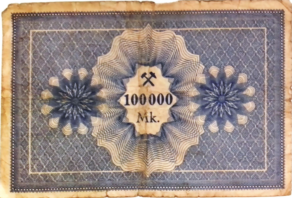 1923 Germany BOCHUM 100.000 Mark Banknote