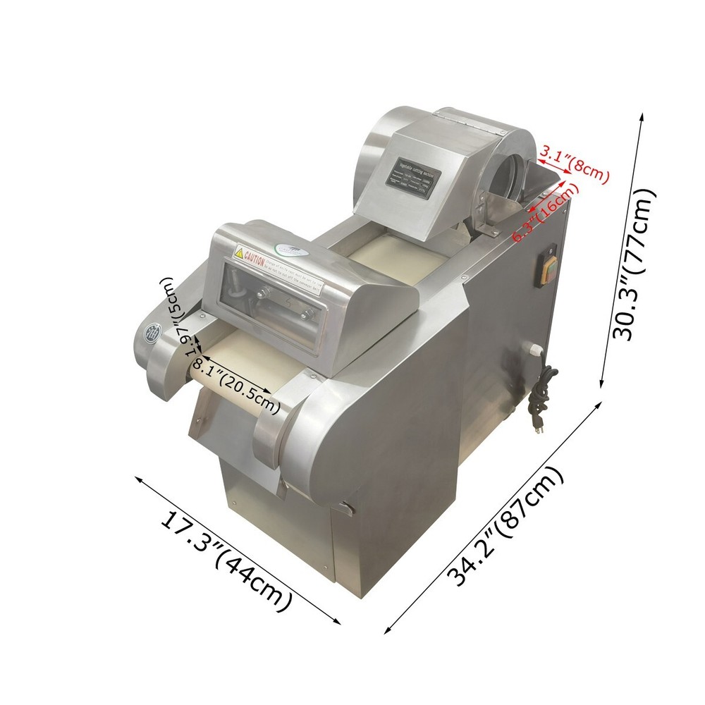 110V Automatic Fruit & Vegetable Slicing/Shredding/Dicing Cutting Cutter Machine