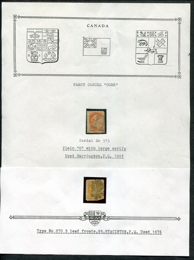 CANADA FANCY CANCEL COLLECTION REMAINDER