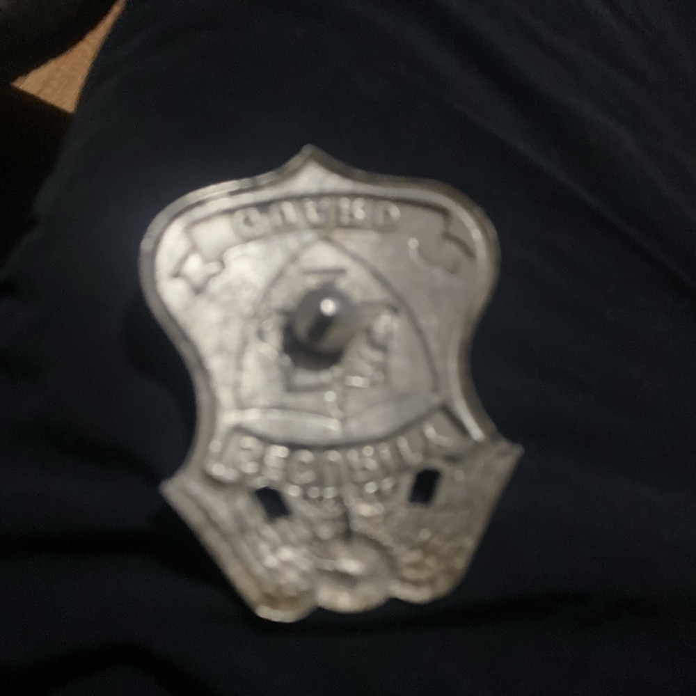 Vintage security guard badge