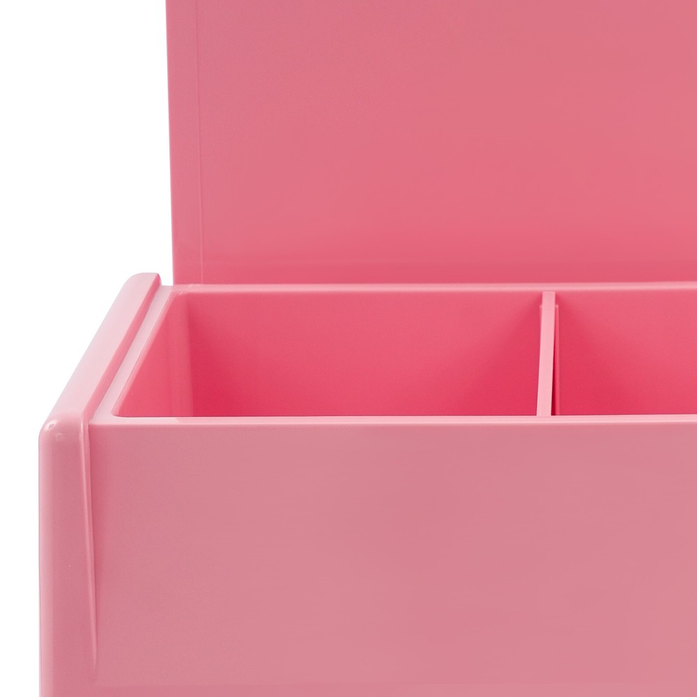 38*32*40cm Storage Stool，Multifunctional End Table，Pink Low Stool，ABS Side Table