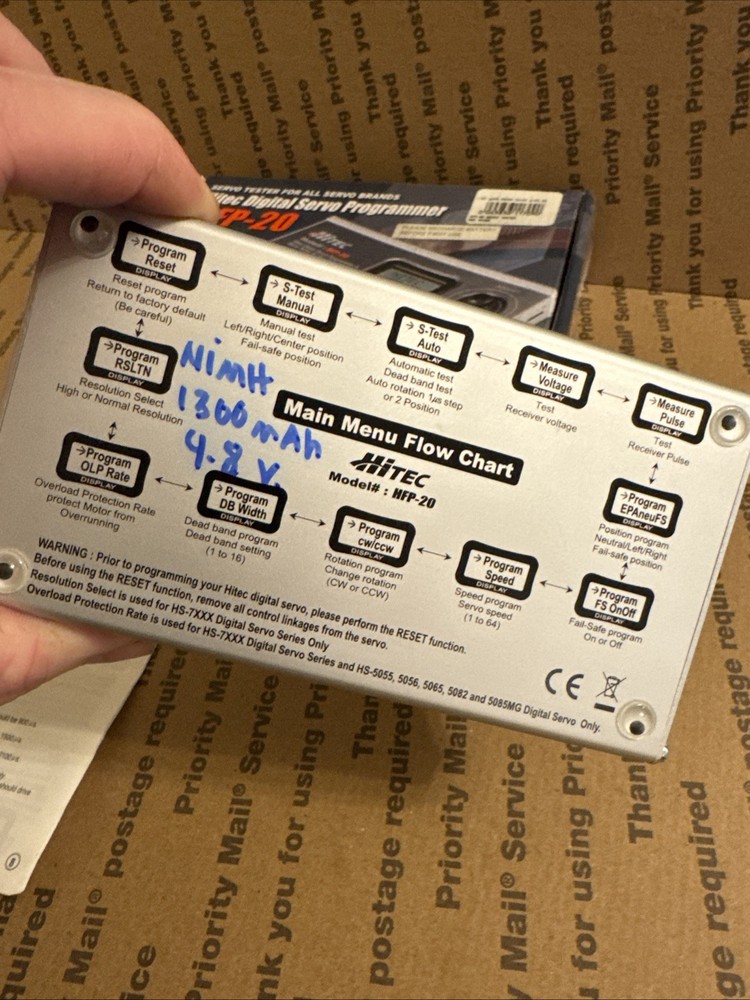 Untested Hitec Digital Servo Programmer HFP-20 in Original Box (Please Read)