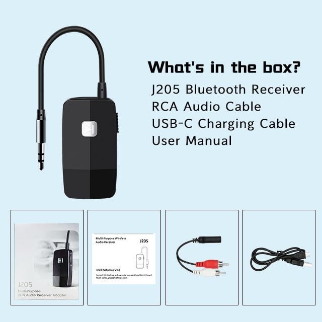 Advanced Bluetooth 5.4 Receiver for Home Stereo, Wireless Audio Adapter for W...