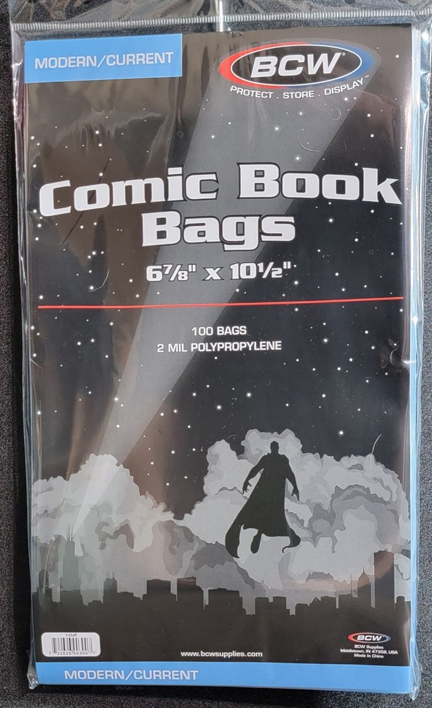 (100) BCW Comic Bags (Current/Modern) NEW