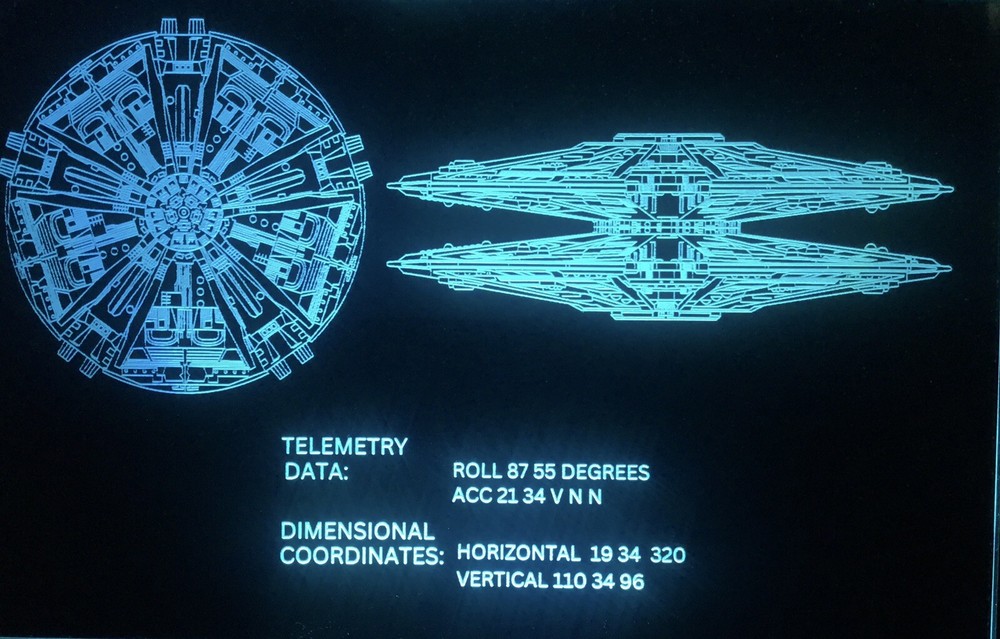Cylon Basestar Galactica Computer Acrylic Viewscreen Edge Lit