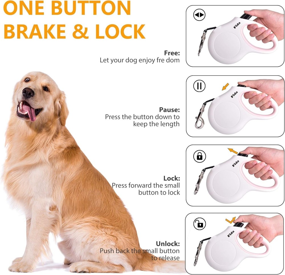 Nylon Tape Leash with Dispenser, Reflective Design