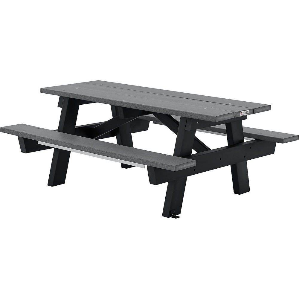 Global Industrial Outdoor 6' A-Frame Rectangular Picnic Table Recycled Plastic