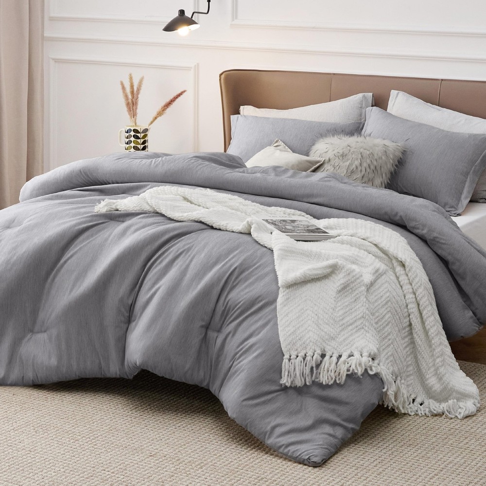 Bedsure King Size Comforter Set - Dark Grey King, 02 -