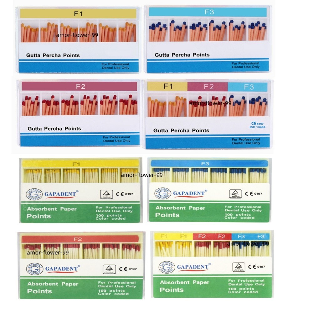 Dental Endo Root Canal Gutta Percha Points/Absorbent Paper Points F1/F2/F3
