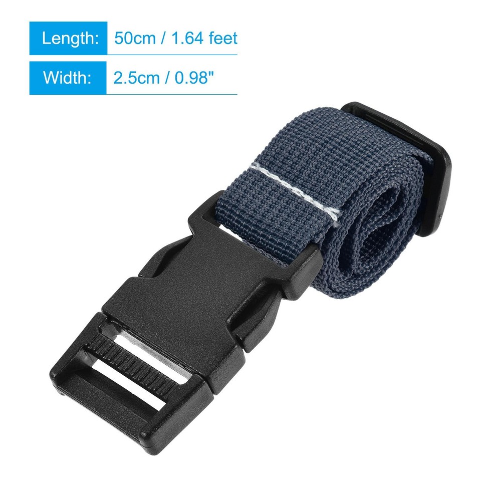 Utility Strap with Buckle 1x20 Inch Polyester Quick Release Belt(Navy Blue)