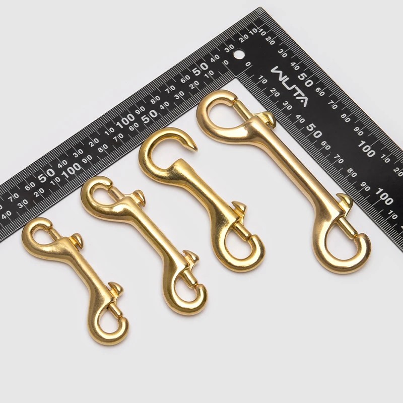 WUTA Brass Double Ended Snap Hooks Bolts Trigger Clip Leather Strap Lobster Hook