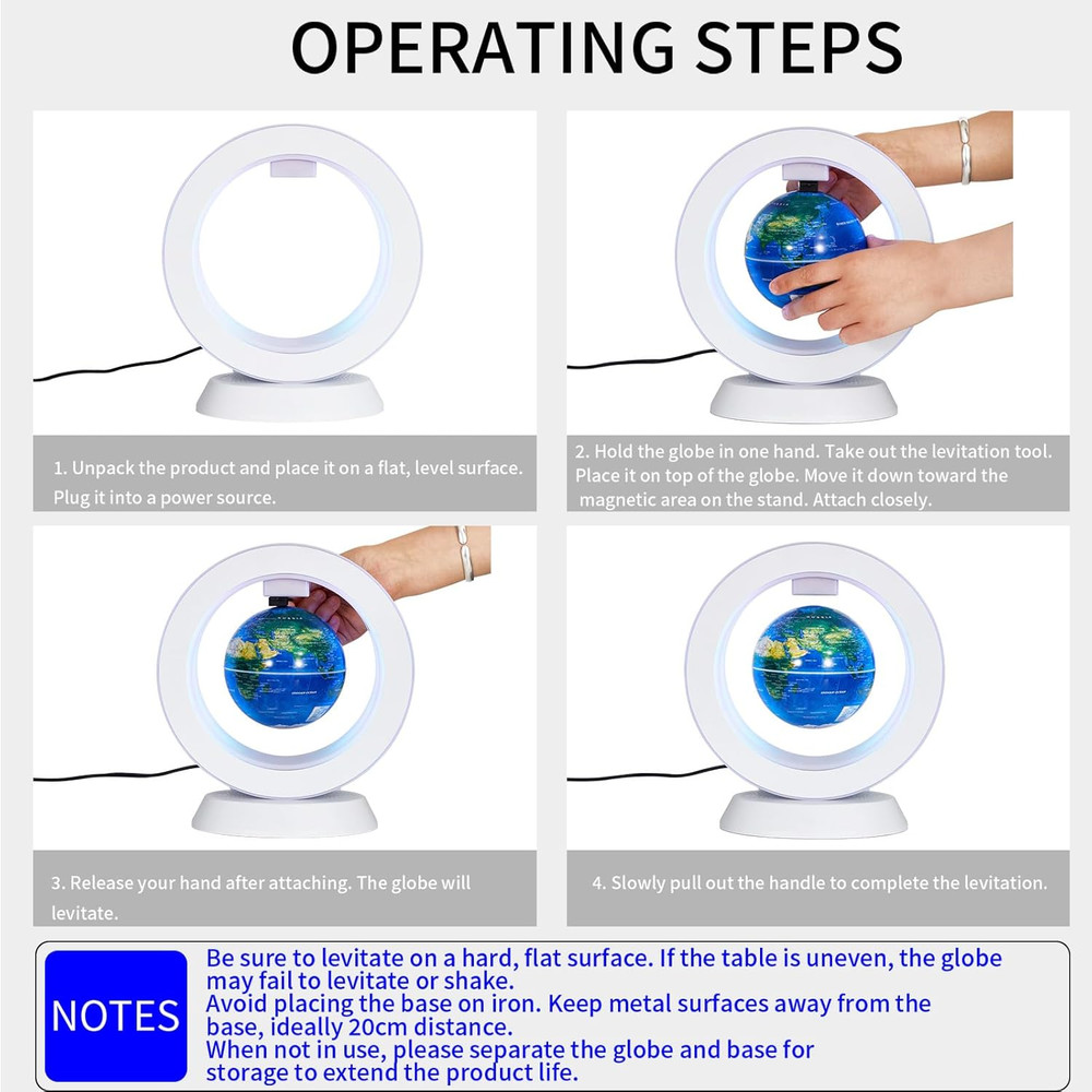 Magnetic Levitation Bluetooth Speaker Constellation Lamp Spinning Floating World