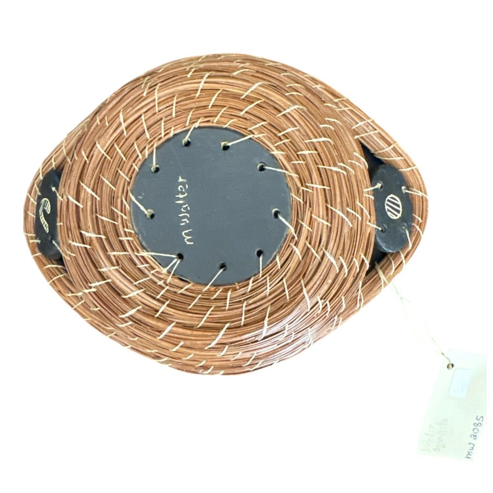 Hand Made Decorative Pine Needle Basket Tile Inserts by Melanie Walter