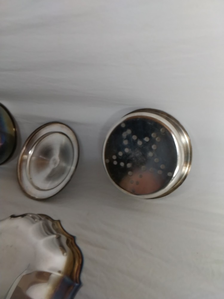 VTG Silver Chipendale Tea Strainer An Dish