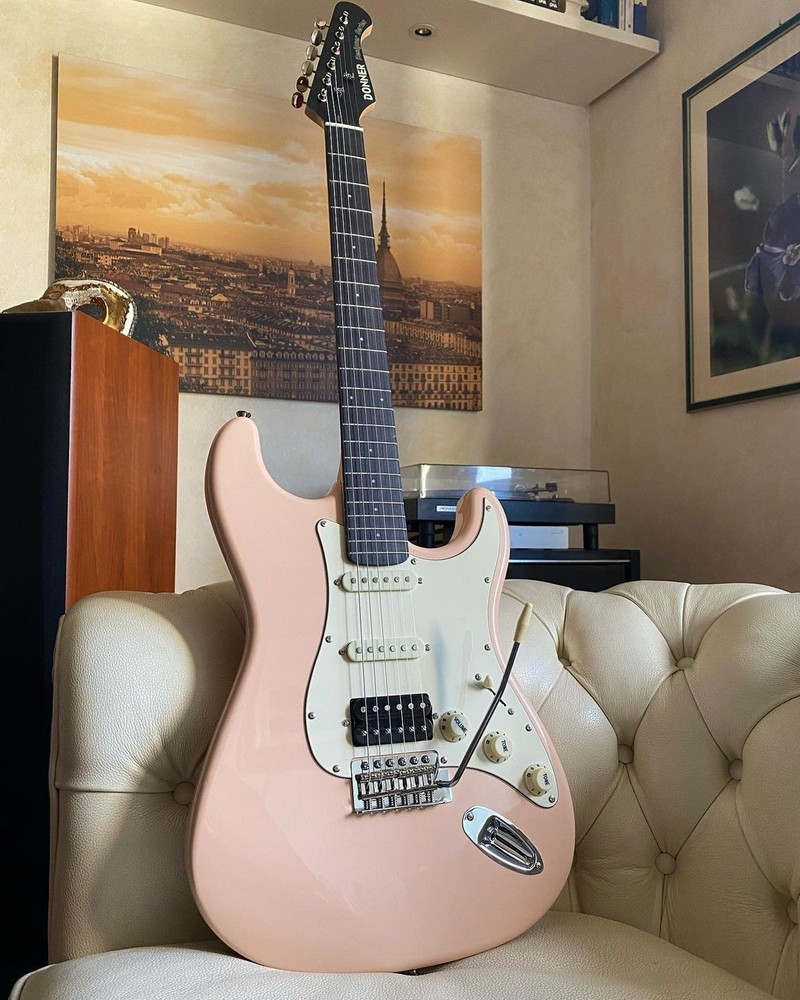Donner Blossom Pink Electric Guitar DST-200 Single Coil Split Solid Body Kit